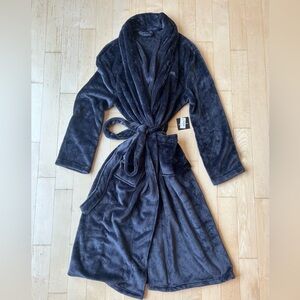 Eddie Bauer Men's Lounge Shawl Collar Plush Robe Atlantic Gray Size Large/XL NWT